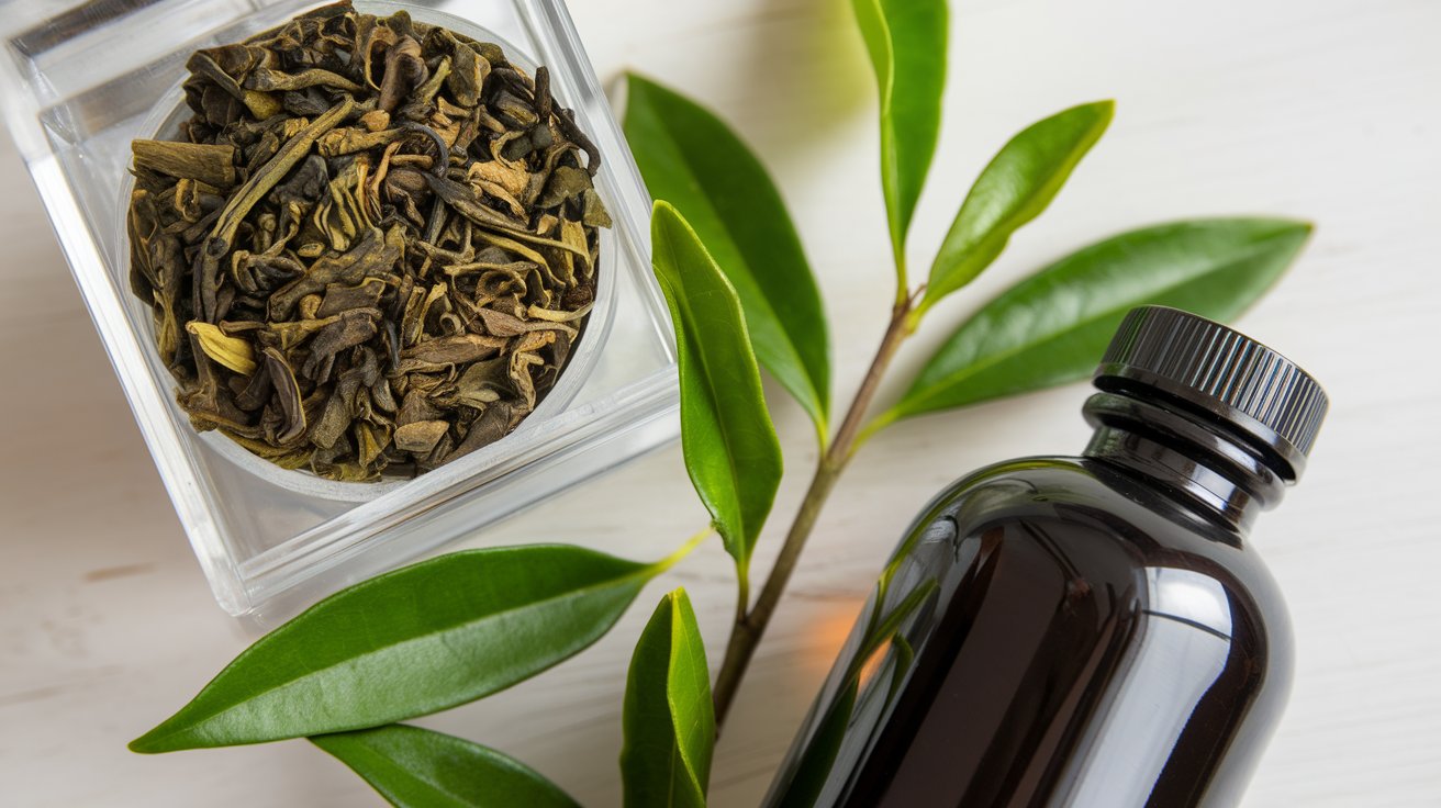 Green tea leaf extract - health properties and risks